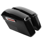 Motorcycle Hard Saddlebags For Harley Touring Road King Electra Glide Street Glide 2014-2024 Gunship Gray