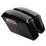 Motorcycle Hard Saddlebags For Harley Touring Road King Electra Glide Street Glide 2014-2024 Gunship Gray