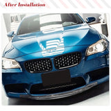 For BMW 5 Series F10 Real M5 Front Bumper Lip Spoiler Splitters Apron 2012 - 2016 Carbon Fiber / FRP Not for Aftermarket Bumper