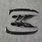 For Porsche Taycan 2020-2022 Front Bumper Fog Light Spoiler Lip Carbon Fiber Side Air Vent Intake Frame Cover Trim Splitter Kit