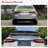 Carbon Fiber Car Rear Trunk Racing Spoiler Wing For Toyota 8th Gen Camry 2018-2022 Car Rear Boot Lid Highkick Wide Spoiler Wing