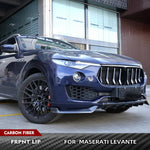 Carbon Fiber Car Front Bumper Lip Spoiler Splitters Car Front Racing Spoiler Body Kits for Maserati Levante SUV 2016-2019