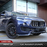 Carbon Fiber Car Front Bumper Lip Spoiler Splitters Car Front Racing Spoiler Body Kits for Maserati Levante SUV 2016-2019