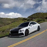 MSY Style DRY Carbon Fiber Front Lip Side Skirts Rear Diffuser Engine Hood Bonnet Grill Spoiler For Bentley Flying Spur Body Kit