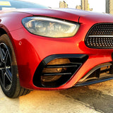 Car Front Bumper Lip Spoiler Grille Cover Trim Car Accessories Black For Mercedes-Benz E Class W213 E200 E260 E300 2021