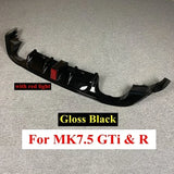 For Volkswagen Golf 7.5 GTI MK7.5 GTI TCR Car Rear Bumper Diffuser Rear Side Splitter Spoiler Lip for MK7.5 Golf 7.5 Standard