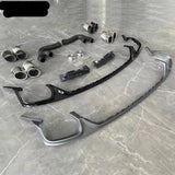 Kit Include Rear Bumper Lips Spoiler For Audi Q8 2.0T/3.0T 2019- Stainless Steel Tail Throat Body Kit Exhaust Pipe Muffler