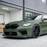 Car Front Bumper Chin Lip Side Spoiler Splitter Cover Guard Kit Protector Deflector 2021-2024 For BMW 5 Series M5 F90 LCI