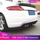 Carbon Fiber Rear Bumper Diffuser Lip Spoiler for Audi TT MK3 Standard 2015-2017 Auto Car Rear Diffuser Lip Apron Guard Body Kit