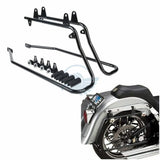 Hard Side Box Case Saddle Bags Support Mount Brackets for Harley Davidson Fat Boy Softail Heritage Deluxe Night Train Cross Bone