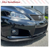 Real Carbon Fiber Car Front Bumper Lip Spoiler for LEXUS IS F Sedan 4-Door 2011-2012 Car Front Racing Spoiler Splitters Chin Lip