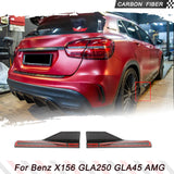 Car Side Skirts Extension Lips Splitters For Mercedes-Benz GLA Class Sport X156 GLA250 GLA45 AMG 2015 - 2019 Real Carbon Fiber