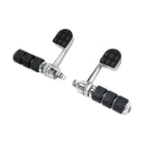 Motorcycle Vibration Chrome Stirrup Heel Foot Rest Pegs For Harley Sportster XL 883 1200 Softail DYNA FXDF FAT BOB FXDC FXWG