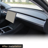 Dry Carbon Car Center Console Dashboard Panel Cover Trim For Tesla Model 3 Y 2021-2023 Center Console Dashboard Panel Car Trim