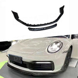 Carbon Fiber Front Bumper Chin Lip Spoiler Car Style Body Kits Accessories For Porsche 911 992 2022+