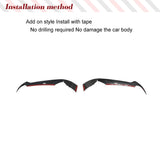 Carbon Fiber Car Front Bumper Splitter Fins For Chevrolet Corvette C8 Stingray 2020UP Real Carbon Front Bumper Air Vent Canards