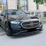 For Mercedes Benz E Class W214 E260 E300 AMG 2024+ Front Bumper Splitter Lip Chin Spoiler Diffuser Bodykit Protector Accessories