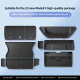 For Tesla Model X Floor Mats TPE Waterproof Wear-resistant Foot Pads Car Interior Accessories Front And Rear Trunk Mat