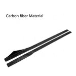 2Pcs Car Side Skirts Apron For Alfa Romeo Giulia Sedan 4 Door Bumper Side Skirts Apron Spoiler Body Kits MTC Style Carbon Fiber