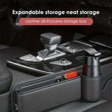 1PCS Storage Box Multifunction Car Seat Gap Filler Leak-proof Storage Bag Cup Holder PU Leather Seat Slot Organizer Box ﻿