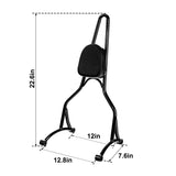 Motorcycle Air Wing Rear Sissy Bar Passenger Backrest Bracket For Harley Sportster XL 883 XL1200 2004-2022 2020
