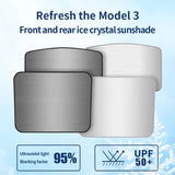 Upgrade Ice Crystal Sunroof Sunshade For Tesla Model 3 Highland 2024-2017 Car Sun Visor For Model Y 23-21 Interior Accessories