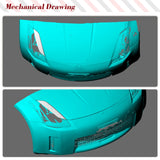 Dry Carbon Front Headlight Eyebrows for NISSAN 350Z 2003-2006 Carbon Car Head Lamps Eyelid Cover