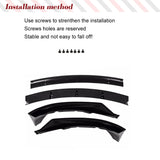 For Tesla Model 3 2023 2024 4PCS Car Front Bumper Lip Spoiler Splitter Trim Body Kits ABS Glossy Black Racing Front Lip Aerokits