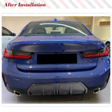 Carbon Fiber Car Racing Rear Diffuser Lip For BMW G20 G28 330i M-Sport LCI 2022 2023 Car Rear Bumper Splitter Diffuser Spoiler