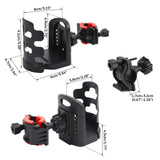 Adjustable Handlebar Drink Cup Holder Water Bottle Mount For Motorcycle ATV Bike