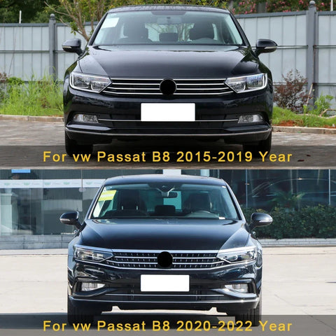 For Volkswagen Passat B8 2015-2022 3PCS Car Front Bumper Lip Body Kit Spoiler Splitter ABS Bumper Canard Bar Guard Auto Chin