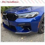 DRY Carbon Fiber Car Front Bumper Lip Spoiler Splitters For BMW 5 Series F90 M5 Sedan LCI 2020 2021 Front Lip Chin Spoiler 3PCS