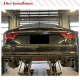 Carbon Fiber Rear Bumper Lip Diffuser for Audi A7 Sline S7 C7.5 2016-2018 Car Rear Bumper Diffuser Lip Spoiler Factory Outlet