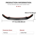 Carbon Fiber Car Front Bumper Lip Splitters for BMW F80 M3 F82 F83 M4 2014-2019 Racing Front Lip Spoiler