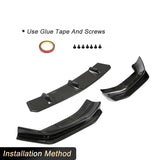 Carbon Fiber Car Front Bumper Lip Spoiler for BMW 5 Series G30 G38 540i M Sport Sedan 2017-2020 Front Lip Chin Apron Body Kits