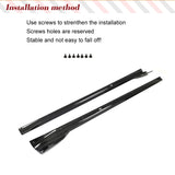 Carbon Fiber Car Side Skirts Extenion Lips Aprons for Tesla Model S Plaid  Sedan 2021-2023 Car Side Extension Lip Spoiler Lip