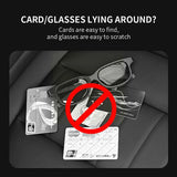 Car Sun Visor Organizer Multi-Pocket Business Card Storage Management Sunglasses Holder Visor Accessories Auto Interior