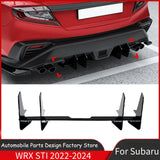 For Subaru WRX STI 2022 2023 2024 Car Rear Diffuser Lip Spoiler Lower Canard Deflector Guard Splitter Body Kit Accessorie Tuning