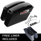Motorcycle Hard Saddlebags Saddle Bags Conversion Brackets For Harley Softail Fatboy FLST 1984-2017
