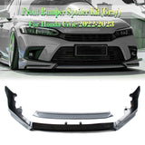 For Honda Civic 11th All Models 2022-2024 YOFER Style Front Bumper Spoiler Lip Blade +Lower Side Splitter Corner Cover Protector