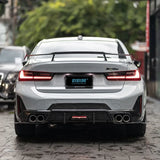 For BMW 3 Series G20 G28 2020-2022 Quality Dry Carbon Fiber Rear Bumper Rear Lip Spoiler Separator Diffuser Car Accessories WK 9