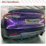 Carbon Fiber Rear Bumper Racing Diffuser Spoiler Chin for Tesla Model 3 Rear Lip Diffuser Protector 2016-2023 Aftermarket Parts