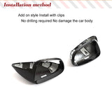 Dry Carbon Fiber Mirror Caps for Porsche Taycan 9J1 Turbo S 2019-2021 Replacement Style Side Rearview Mirror Cover Caps Exterior