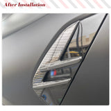Car Front Side Fender Air Vent Covers Trims For BMW 3 Series G80 M3 2021 2022 Car Air Intake Fender Vents Cover Trim Dry Carbon