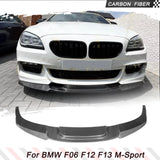 Carbon Fiber Car Front Bumper Lip For BMW 6 Series F06 F12 F13 M Sport 2012-2019 Car Front Bumper Spoiler Splitters Body Kits