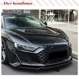 Dry Carbon Car Front Lip Chin Apron Protector for Audi R8 V10 GT Performance Coupe 2023 Carbon Car Kits Guard Chin Lip