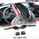 Carbon Fiber Car Inner Seat Back Covers Trims For BMW F80 M3 F82 F83 M4 F87 M2 M2C Sedan Coupe Convertible 2014 - 2018 Seat Back