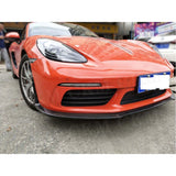 Carbon Fiber Head Bumper Shovel Protector Front Bumper Lip Spoiler Fit For Porsche 718 Cayman Boxster Base S 2017 2018