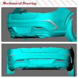 Carbon Fiber / FRP Car Rear Bumper Canards Side Fender Vents Wings for Mercedes Benz GLE Class C292 Coupe GLE63 AMG 2015-2019