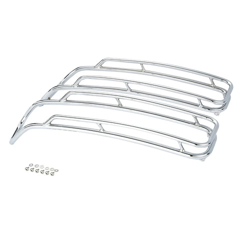 Chrome Saddlebags Lid Top Rail Guards For Harley Touring Road King Street Electra Glide FLH FLHX FLHS FLHTK FLTC 2014-2024